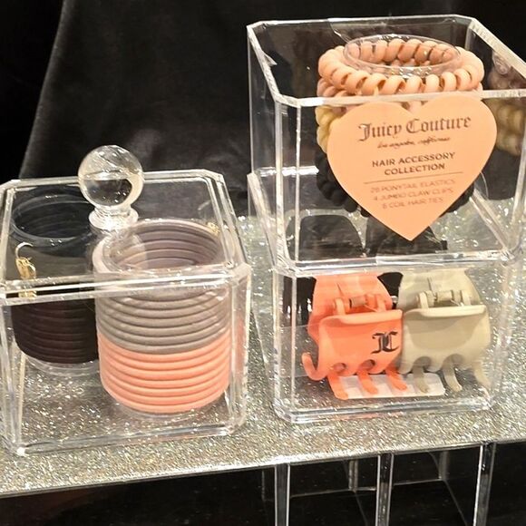 Juicy Couture Hair Accressory Collection w/Stackable Storage Container - Picture 6 of 11